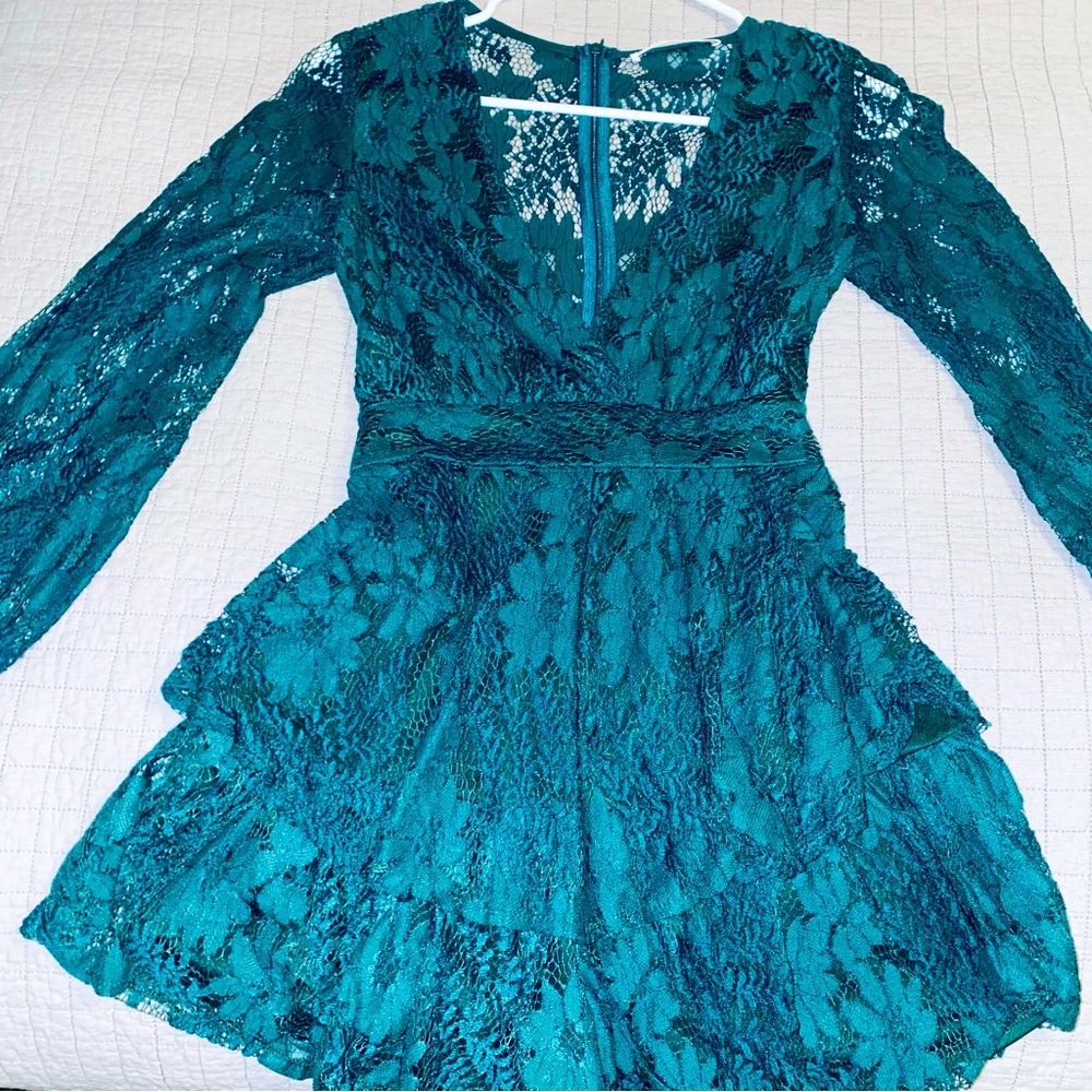 New Dark Green Hello Molly Romper/Dress
